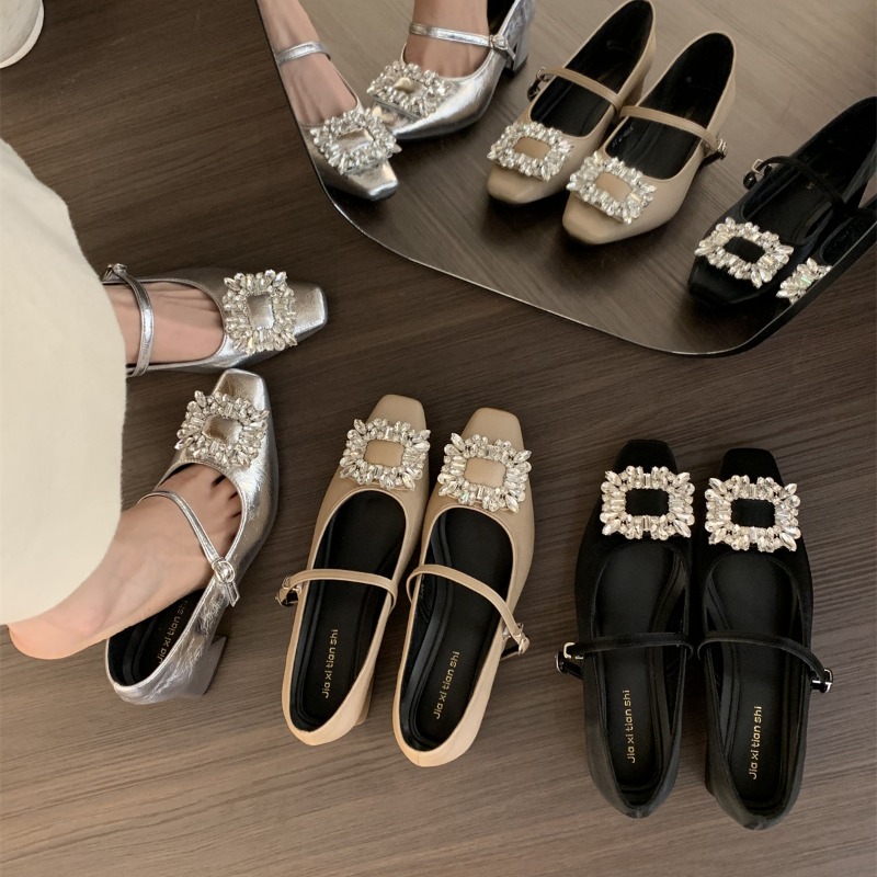 Women'S Shoes Red Bottoms - Srebrne buty damskie na płaskiej podeszwie