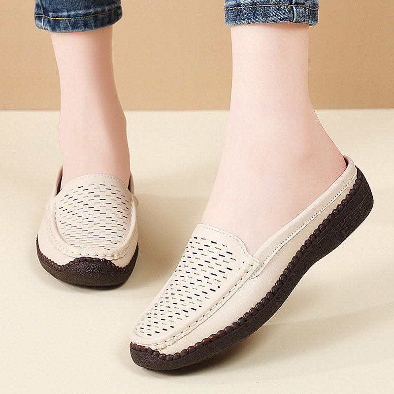 Slip On Mule Flat - Rozmiar Plus 36-43 Wiosna Lato Oddychające