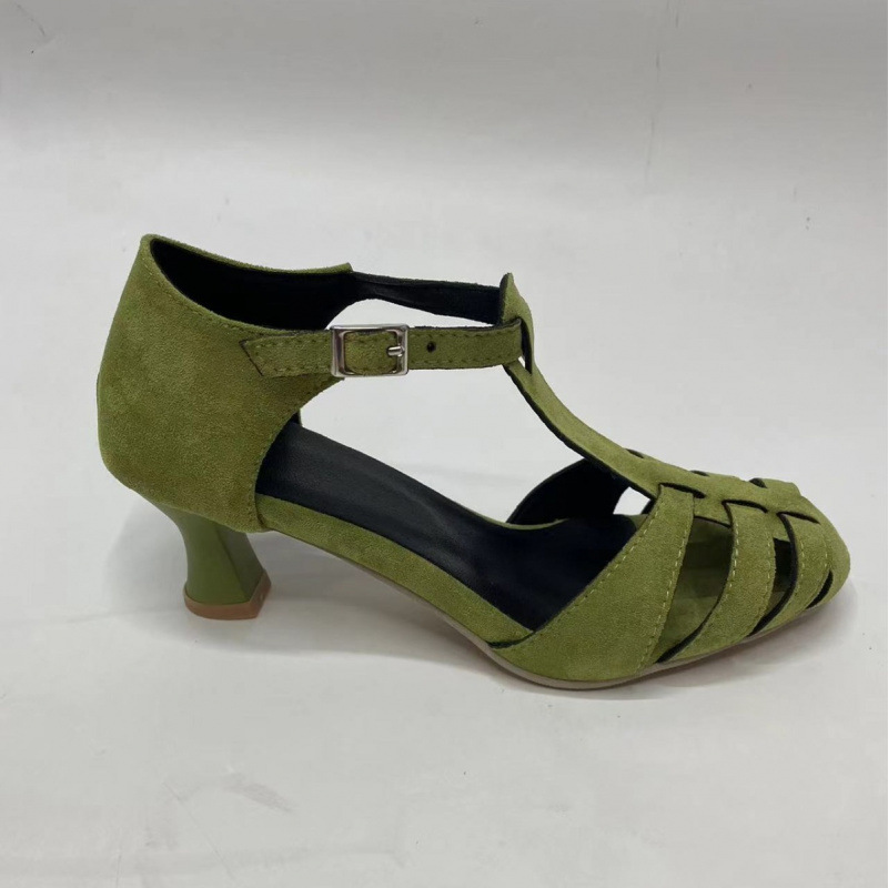 Damskie zielone zamszowe sanda – Women Shoes Formal recenzja i cena