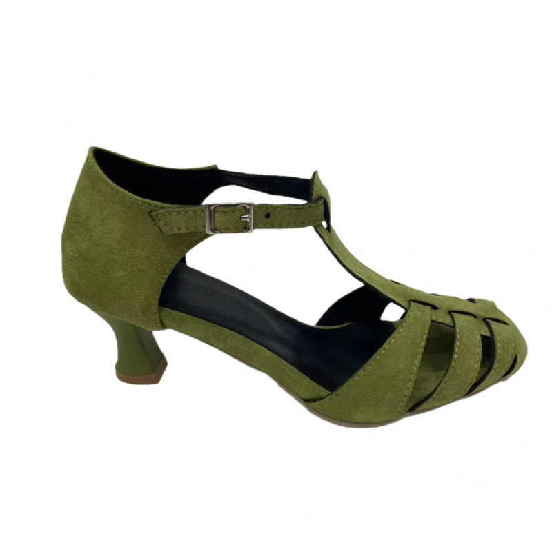 Damskie zielone zamszowe sanda – Women Shoes Formal recenzja i cena