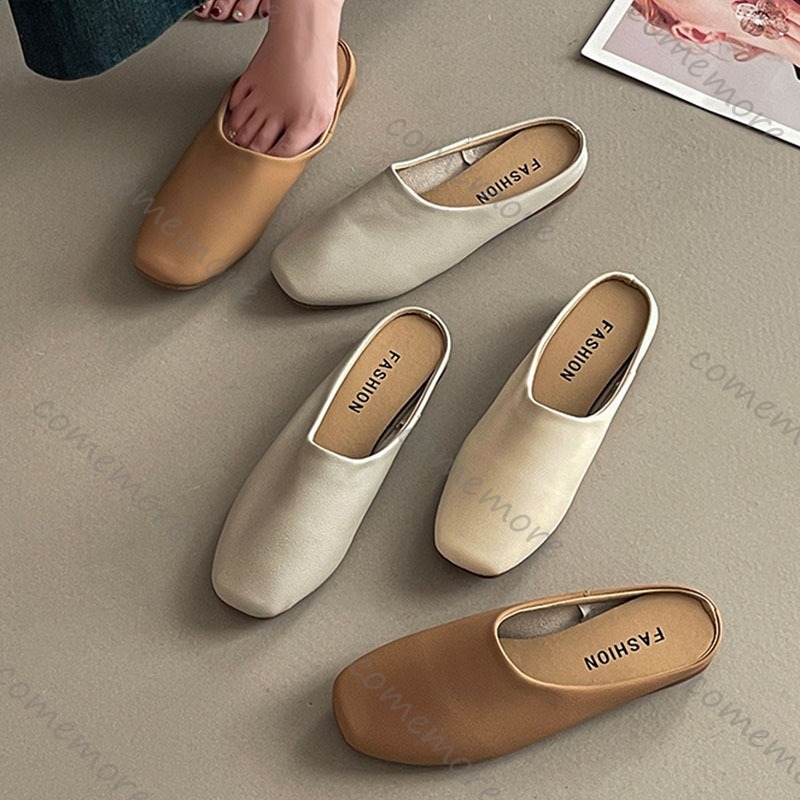 Damskie klapki Comemore Retro  – Slip On Mule Flat recenzja i cena