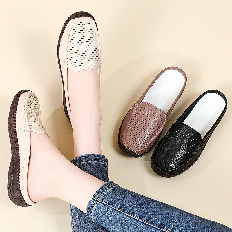 Rozmiar Plus 36-43 Wiosna Lato – Slip On Mule Flat recenzja i cena