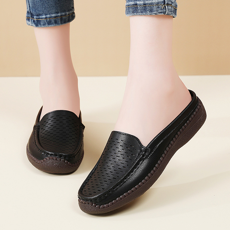 Rozmiar Plus 36-43 Wiosna Lato – Slip On Mule Flat recenzja i cena