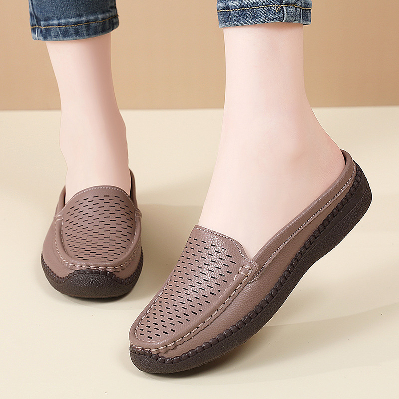 Rozmiar Plus 36-43 Wiosna Lato – Slip On Mule Flat recenzja i cena