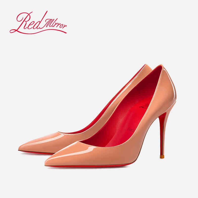 Nagi kolor Wysokie obcasy Czer – Women'S Shoes Red Bottoms recenzja i cena
